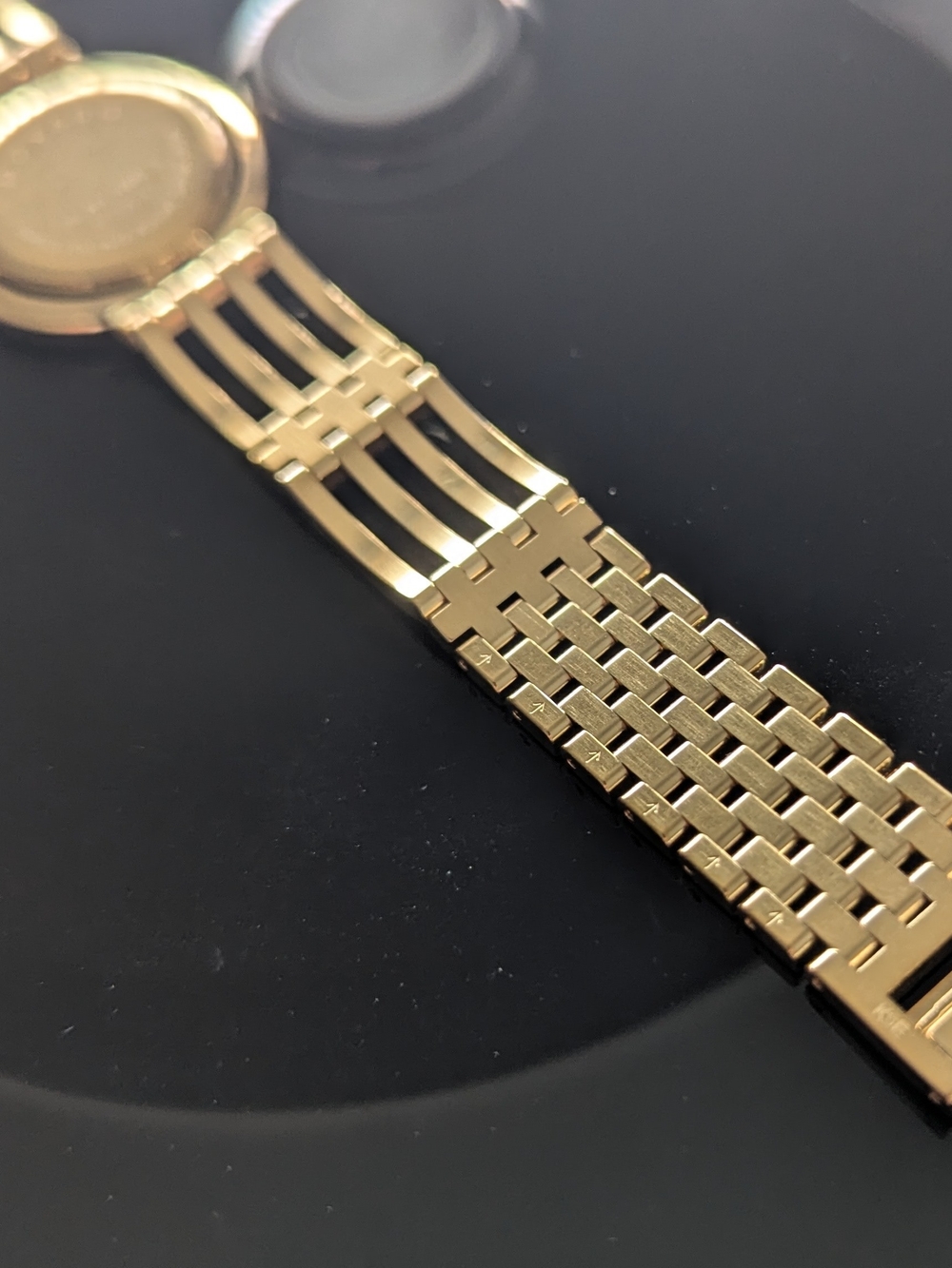 Movado Watch Women’s Gold Black Dial Diamond Bracelet $2795 - Picture 12 of 16